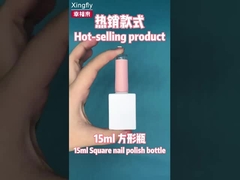 15 ml βερνίκι νυχιών Xingfly κενά γυάλινα μπουκάλια με βούρτσα και πλαστικό καπάκι