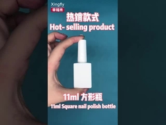 15 ml κενό μπουκάλι γυαλί νυχιών Gel γυαλί με λευκή βούρτσα κενό μπουκάλι γυαλί νυχιών