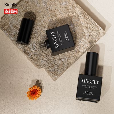 Καλή τιμή 23 ml Square Nail Polish Custom Color UV Gel Άδειο γυάλινο φιαλίδιο Φιαλίδιο διασταυρωμένο γυαλί σε απευθείας σύνδεση