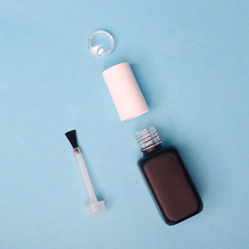 Προσαρμόσιμο 6ml μπουκάλι γυαλί νυχιών πολυτελή πολύχρωμο με βούρτσα