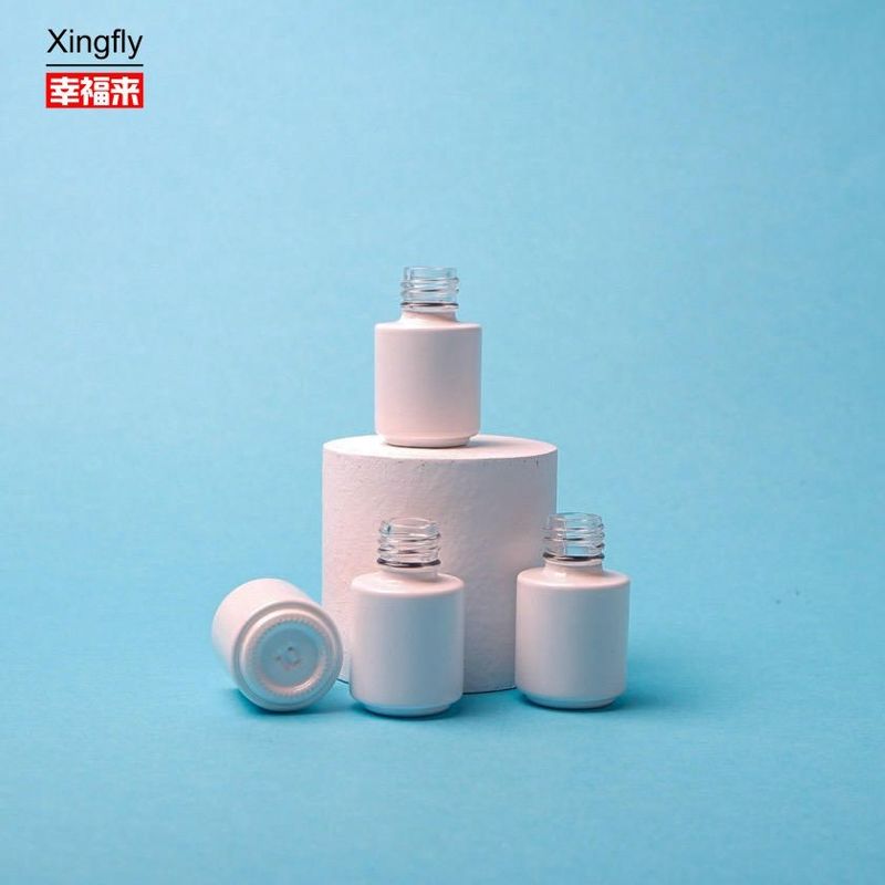 5 ml μπουκάλια γυαλιού νυχιών Custom Empty Round Glass Gel Color Gel Polish