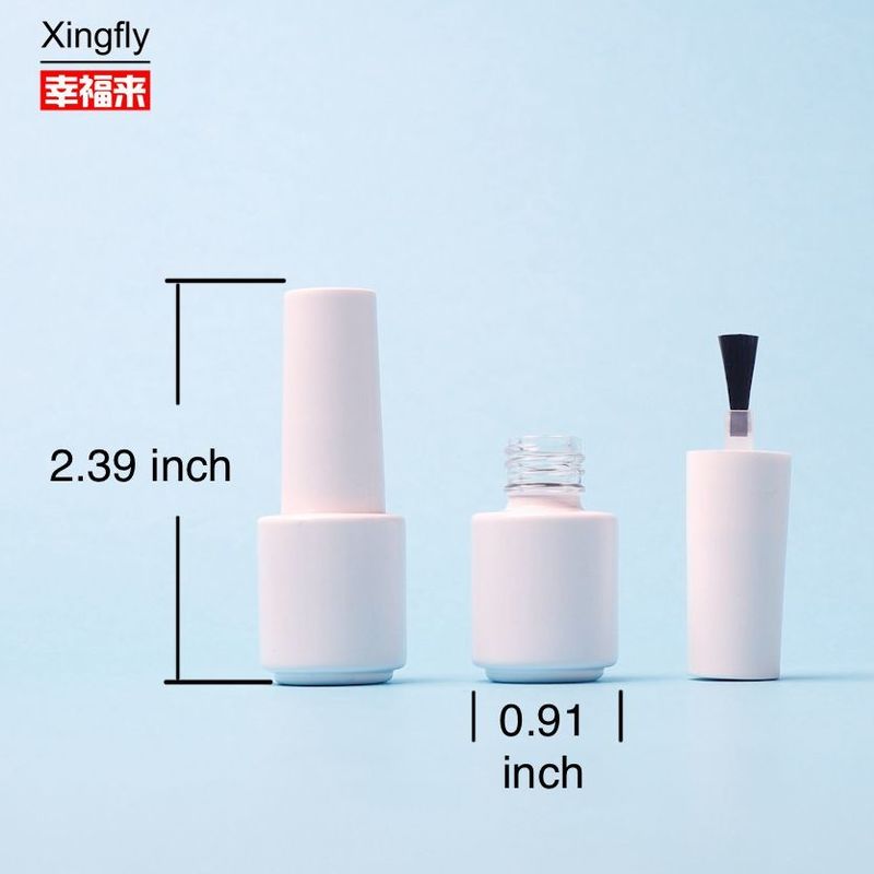 5 ml μπουκάλια γυαλιού νυχιών Custom Empty Round Glass Gel Color Gel Polish
