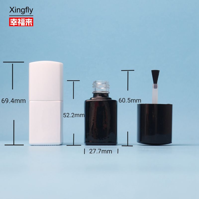 5 ml μπουκάλι βερνίκι νυχιών κενό διαυγές γυαλί μπουκάλι βερνίκι νυχιών με βούρτσα και καπάκι