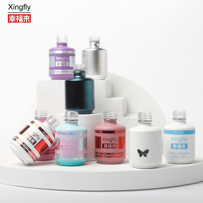 15 ml Γύρω φιάλες γέλου για νυχιών κενές φιάλες γέλου για νυχιά για λάδι νυχιών
