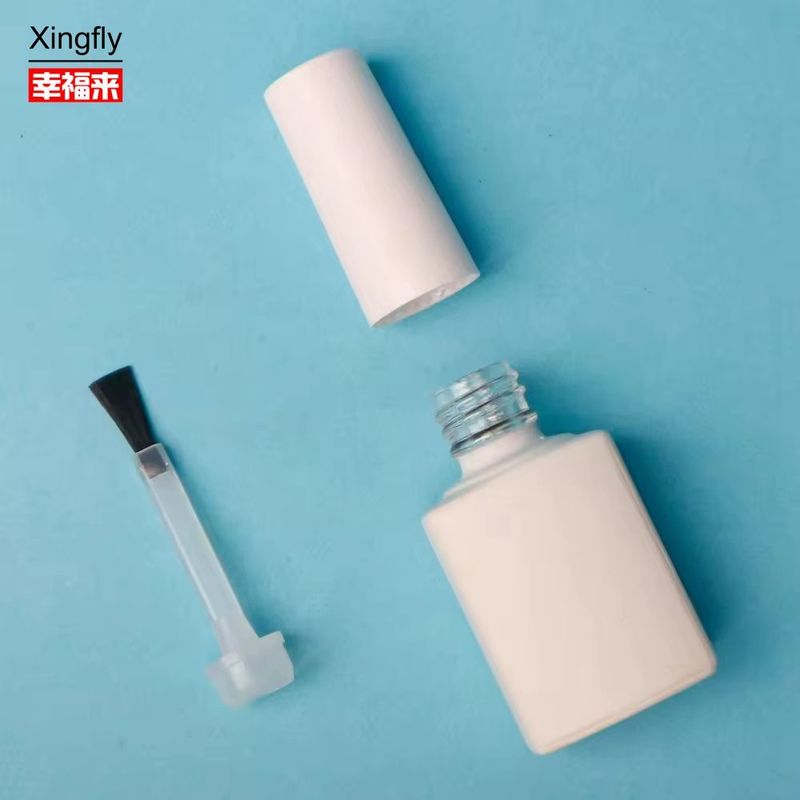 8ml γυαλί νυχιών γυάλινο μπουκάλι τετράγωνο με βούρτσα κενό τζελ UV γυαλί νυχιών μπουκάλι
