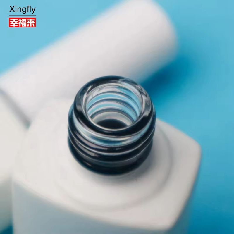 8ml γυαλί νυχιών γυάλινο μπουκάλι τετράγωνο με βούρτσα κενό τζελ UV γυαλί νυχιών μπουκάλι