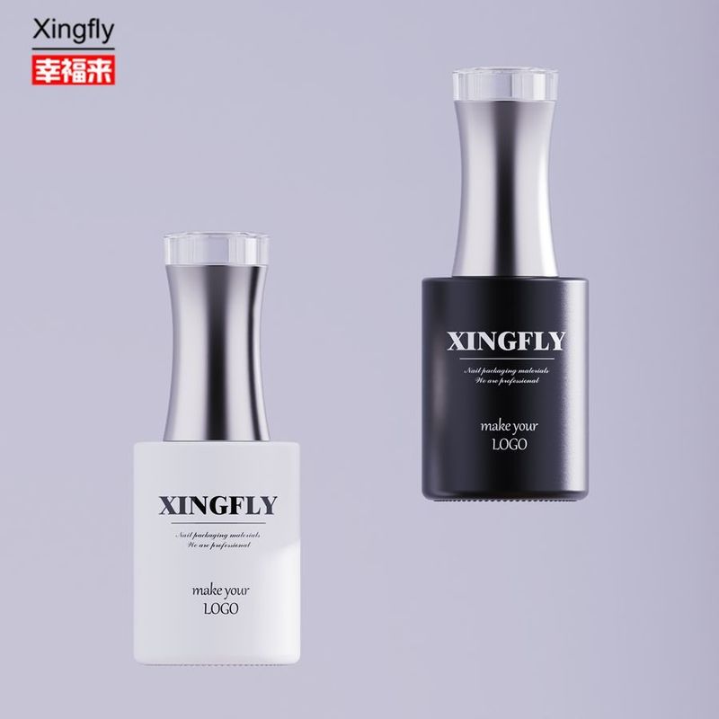 15 ml φιάλη γυαλιού νυχιών στρογγυλό γυαλί νυχιών κενό τζελ UV καλλυντική συσκευασία φιάλη γυαλιού νυχιών