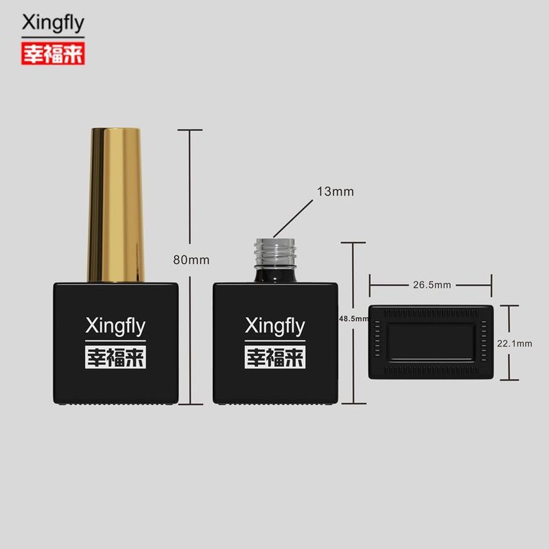 15 ml μπουκάλι γυαλί νυχιών Διαφανές κενό μοναδικό βερνίκι νυχιών γυάλινο μπουκάλι για γυαλί νυχιών