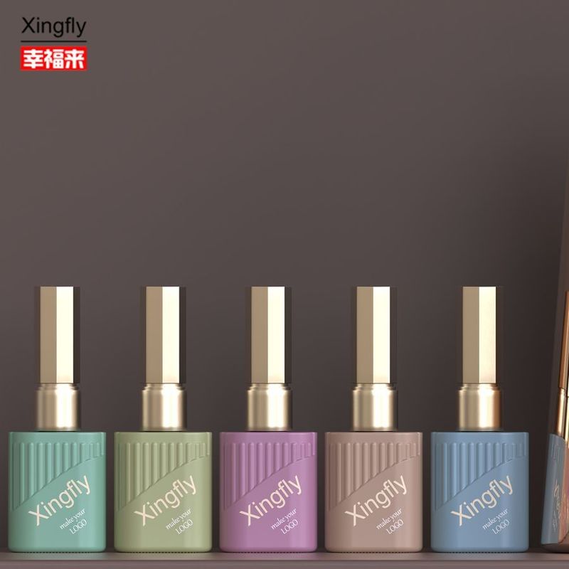 10 ml μπουκάλι γυαλί νυχιών κενό μπουκάλι γέλιο νυχιών περιέκτες μοναδικό μπουκάλι γυαλί νυχιών