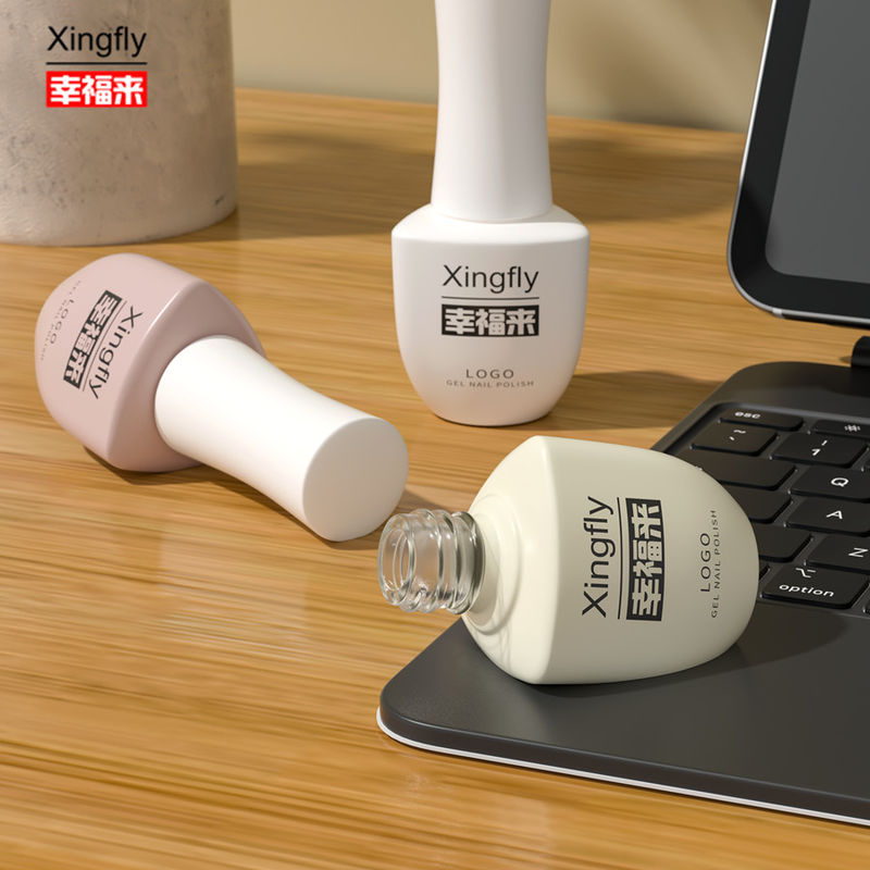 8 ml μπουκάλια γυαλιού νυχιών UV κενό γυαλί μπουκάλια γυαλιού νυχιών με καπάκι βούρτσας