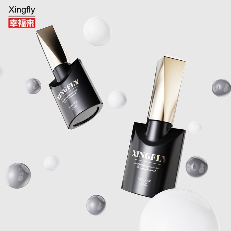 10 ml μπουκάλι γυαλιού νυχιών Custom κενό τζελ γυαλιού νυχιών γυάλινα μπουκάλια με καπάκι βούρτσας
