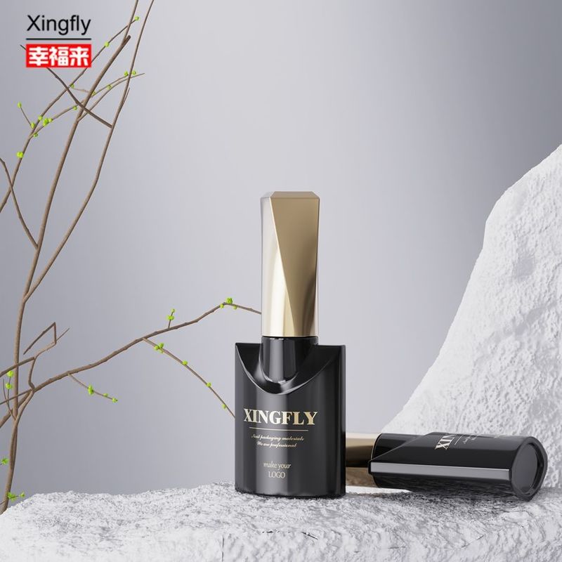 10 ml μπουκάλι γυαλιού νυχιών Custom κενό τζελ γυαλιού νυχιών γυάλινα μπουκάλια με καπάκι βούρτσας
