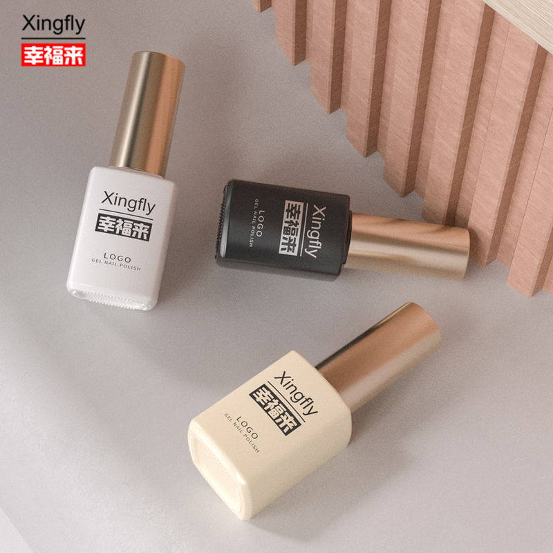 16 ml Gel Polish Square Flask Gel Nail Polishes UV γυάλινο μπουκάλι με καπάκι βούρτσας