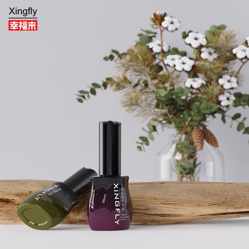12 ml μπουκάλι γυαλί νυχιών κενό τζελ μπουκάλι γυαλί νυχιών 12 ml με καπάκι και βούρτσα