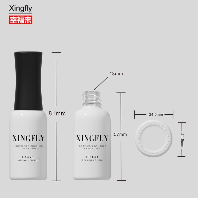 9ml Άδειο Gel Νυχιών Πολωνικό Στρογγυλό Μπουκάλι Custom LOGO Nail Reinforced Gel Glass Flask