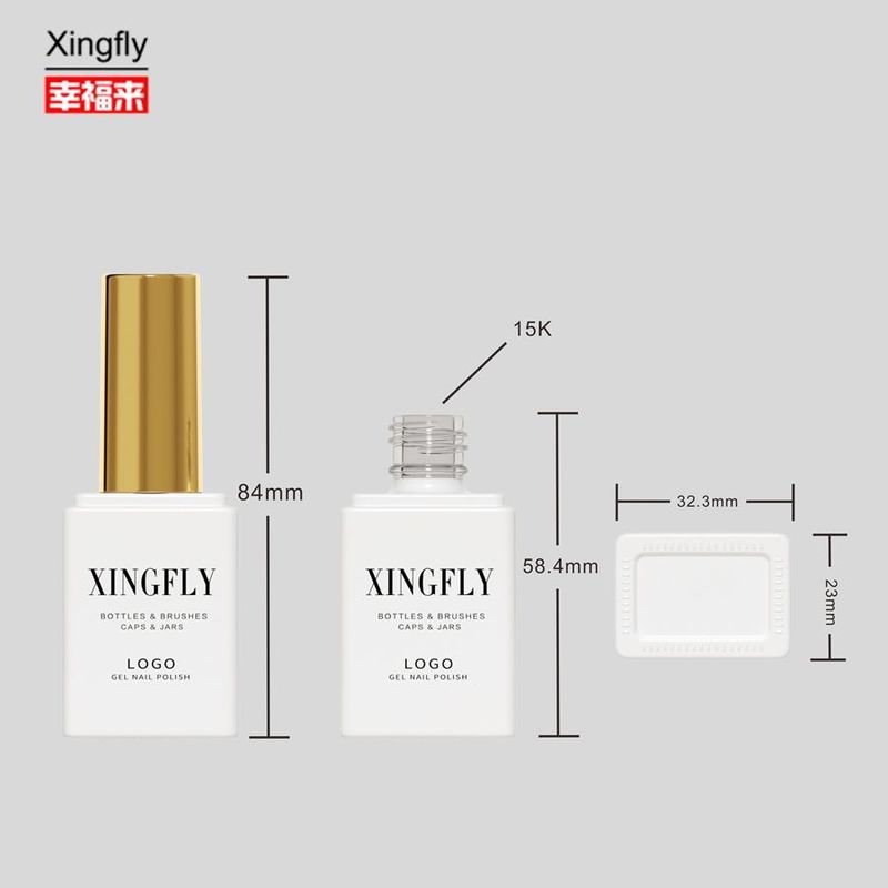 17 ml φιάλη γέλου νυχιών Custom Cosmetic Μεγάλης χωρητικότητας λάδι νυχιών κενό γυάλινο μπουκάλι