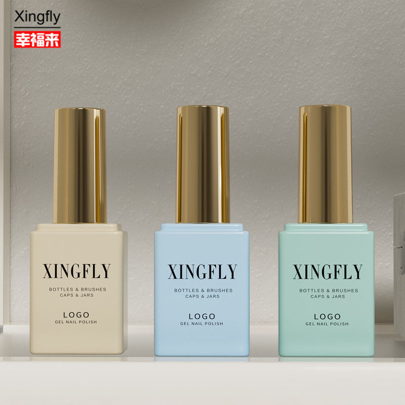 17 ml φιάλη γέλου νυχιών Custom Cosmetic Μεγάλης χωρητικότητας λάδι νυχιών κενό γυάλινο μπουκάλι