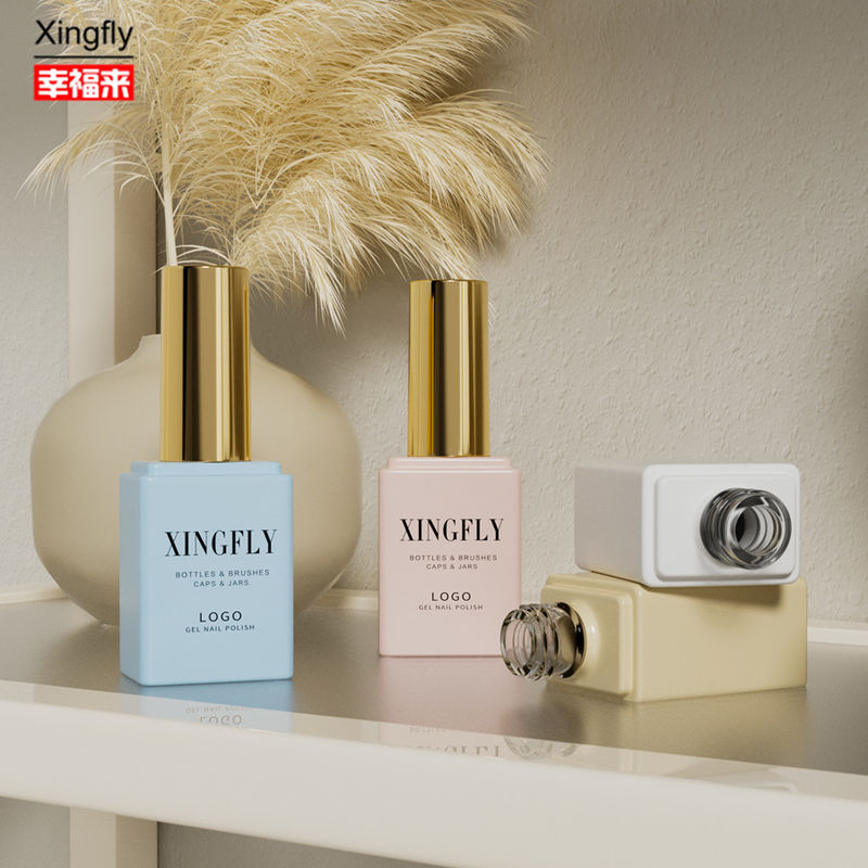 17 ml φιάλη γέλου νυχιών Custom Cosmetic Μεγάλης χωρητικότητας λάδι νυχιών κενό γυάλινο μπουκάλι