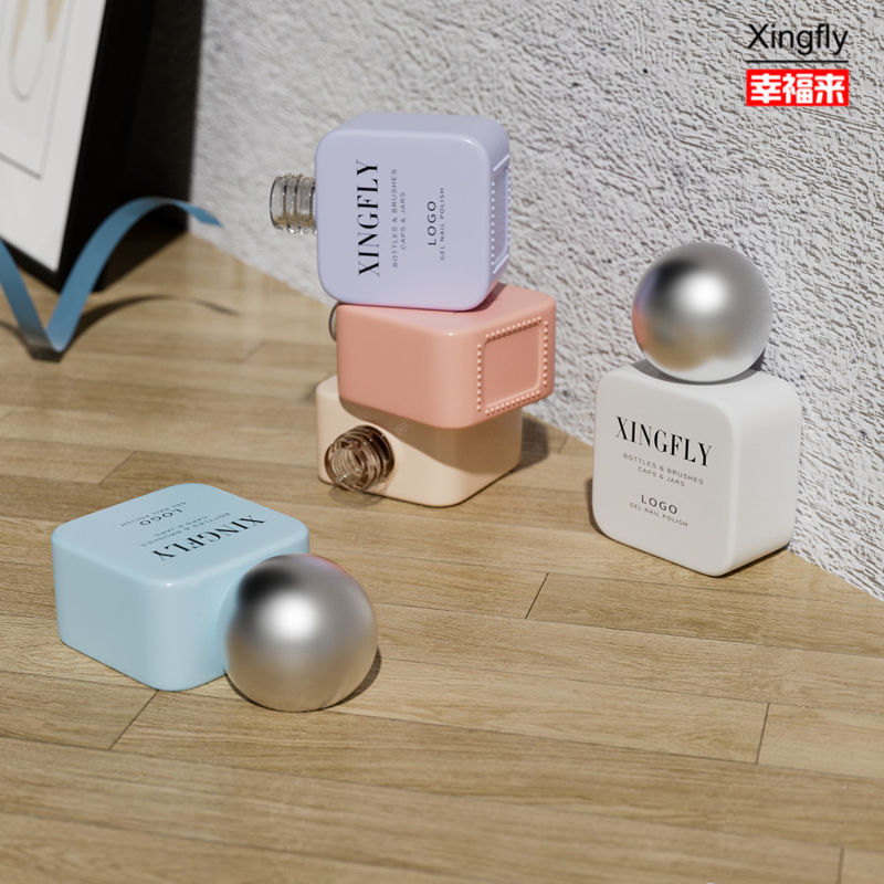 11 ml τετραγωνικό δοχείο γέλου νυχιών Custom Gel Nail Polish Άδειο γυάλινο μπουκάλι για γέλιο νυχιών