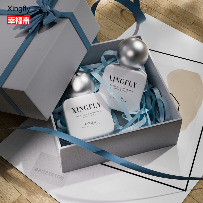11 ml τετραγωνικό δοχείο γέλου νυχιών Custom Gel Nail Polish Άδειο γυάλινο μπουκάλι για γέλιο νυχιών