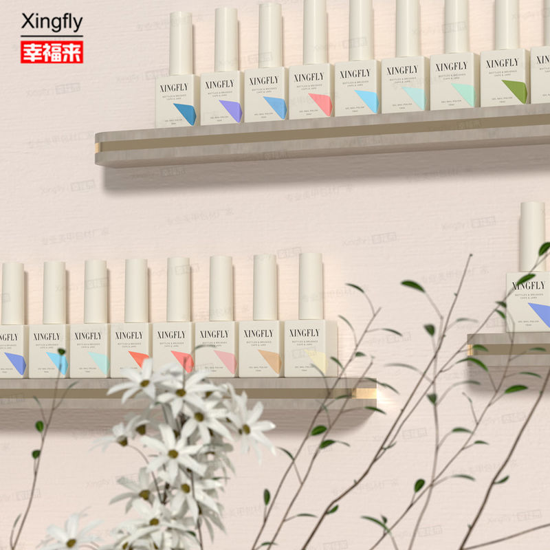 12 ml Square Gel Polish Empty Nail Varnish UV Polish Glass Flask με κάλυμμα βούρτσας