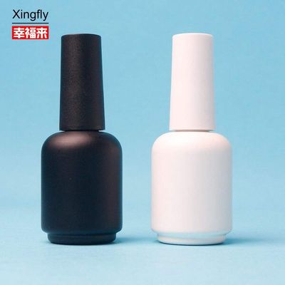 Προσαρμοσμένο 11ml Στρογγυλό Λευκό Μαύρο UV Gel Κενό Φιαλίδιο Λουτρό Νυχιών Με Κεπάσματα Χαστούκις