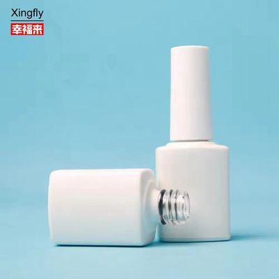 8ml γυαλί νυχιών γυάλινο μπουκάλι τετράγωνο με βούρτσα κενό τζελ UV γυαλί νυχιών μπουκάλι