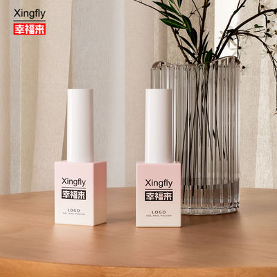 8ml μπουκάλια γυαλί νυχιών Custom Logo Square Gel γυαλί νυχιών κενό μπουκάλι