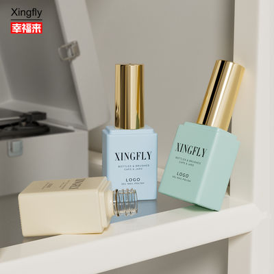 17 ml τετραγωνικό δοχείο για γέλια νυχιών Custom UV Gel Nail Polish άδεια γυάλινη φιάλη